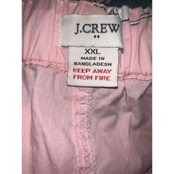 J. Crew Pajama Pants Sleepwear Lounge XXL Pink cat pink White - Picture 5 of 5